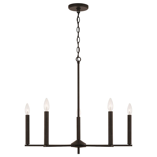 HomePlace Lighting Portman 5 Light Chandelier, Black - 448651MB