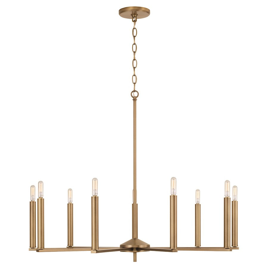 HomePlace Lighting Portman 9 Light Chandelier, Brass - 448691AD