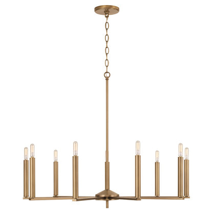 HomePlace Lighting Portman 9 Light Chandelier, Brass - 448691AD