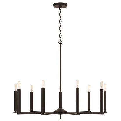 HomePlace Lighting Portman 9 Light Chandelier, Black - 448691MB