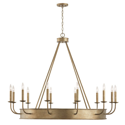 Capital Lighting Nole 12 Light Chandelier, Gold - 449201ML