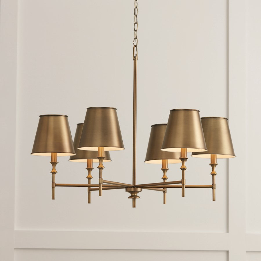 Whitney Chandelier, Brass