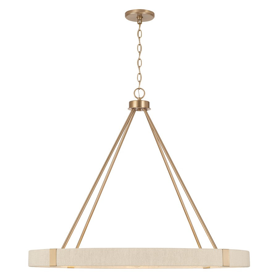 Capital Lighting Delaney 8 Light Chandelier, Brass - 449881MA
