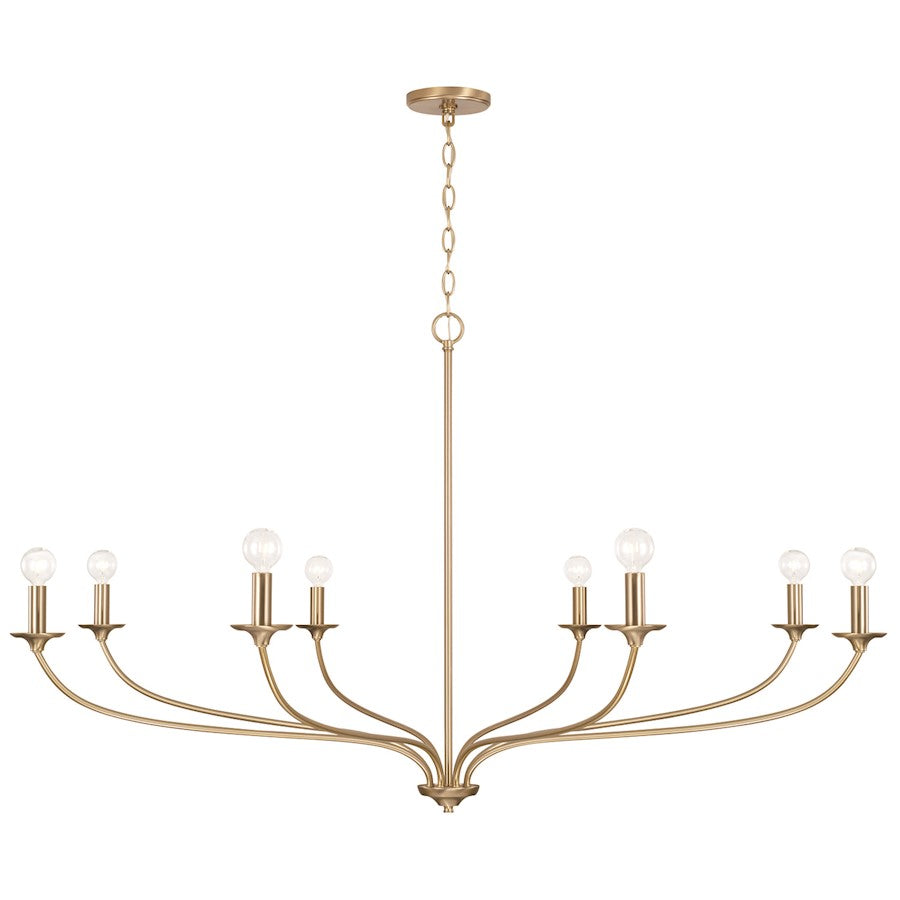 Capital Lighting Dolan 8 Light Chandelier, Brass - 449981MA