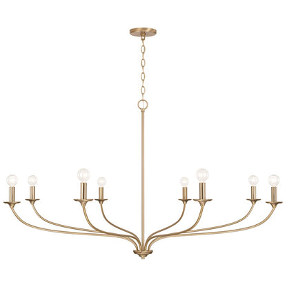 Capital Lighting Dolan 8 Light Chandelier, Brass - 449981MA