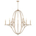 Capital Lighting Claire 12 Light Chandelier, Gold - 450001BS