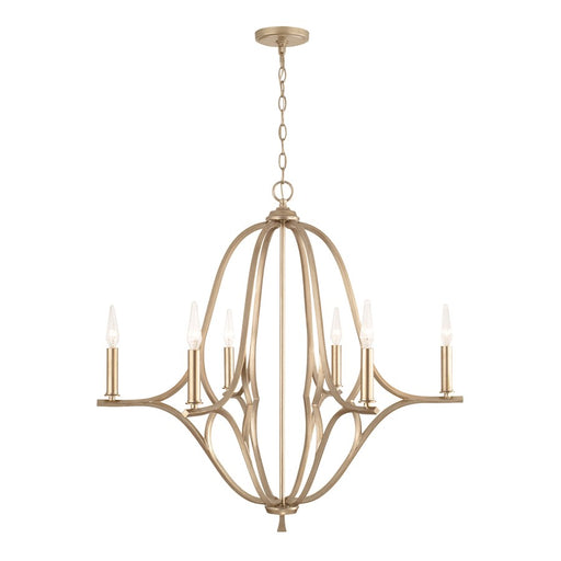 Capital Lighting Claire 6 Light Chandelier, Gold - 450061BS