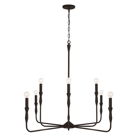 Capital Lighting Paloma 8 Light Chandelier, Black - 450381XK