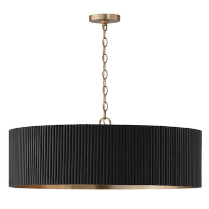 Capital Lighting Donovan 4 Light Chandelier, Black Stain/Brass - 450741KR