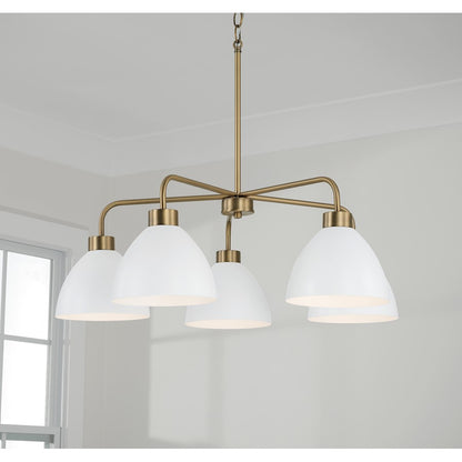 Ross 5 Chandelier, Brass