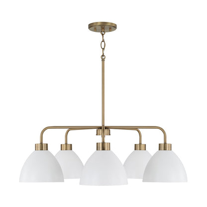 Ross 5 Chandelier, Brass