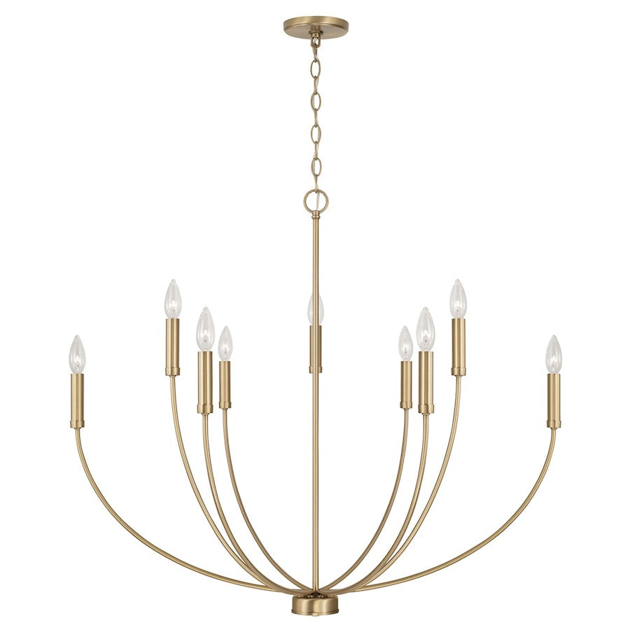 HomePlace Lighting Ansley 9 Light Chandelier, Brass - 452191AD