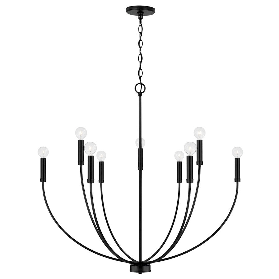 HomePlace Lighting Ansley 9 Light Chandelier, Black - 452191MB