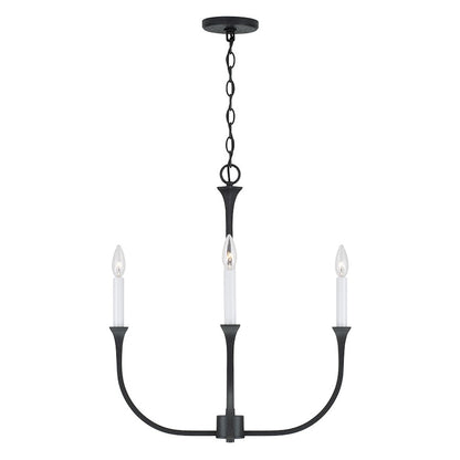 Decklan Chandelier, Black Iron