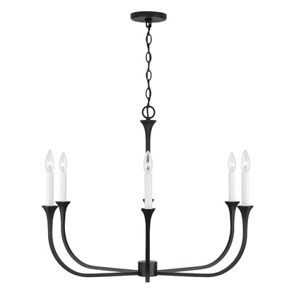 Decklan Chandelier, Black Iron