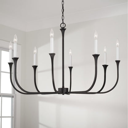 Decklan Chandelier, Black Iron