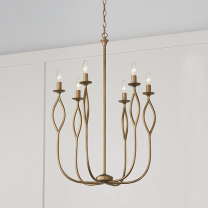 6 Light Chandelier, Mystic Luster