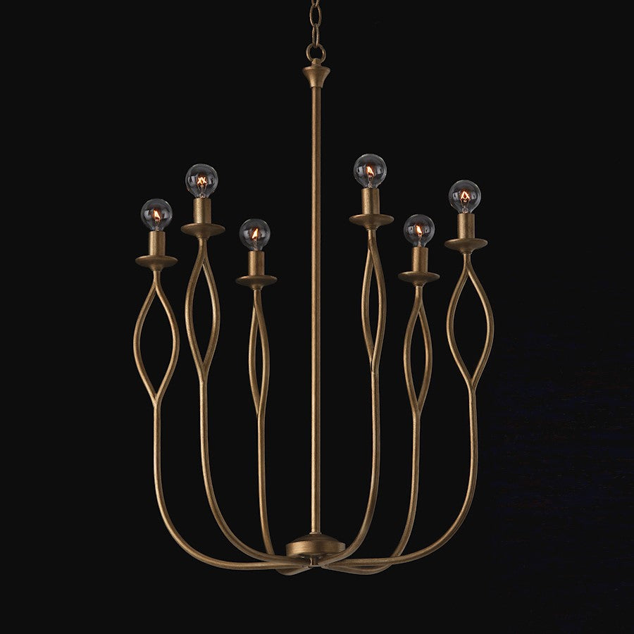 6 Light Chandelier, Mystic Luster