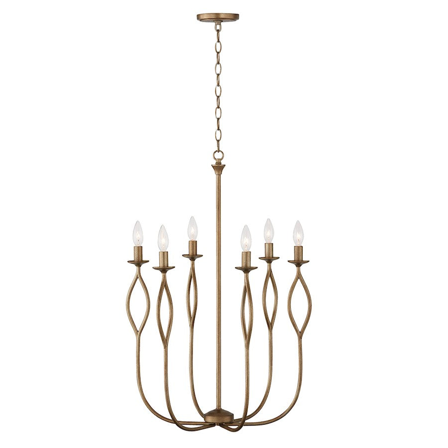 6 Light Chandelier, Mystic Luster