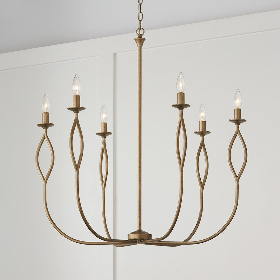 6 Light Chandelier, Mystic Luster