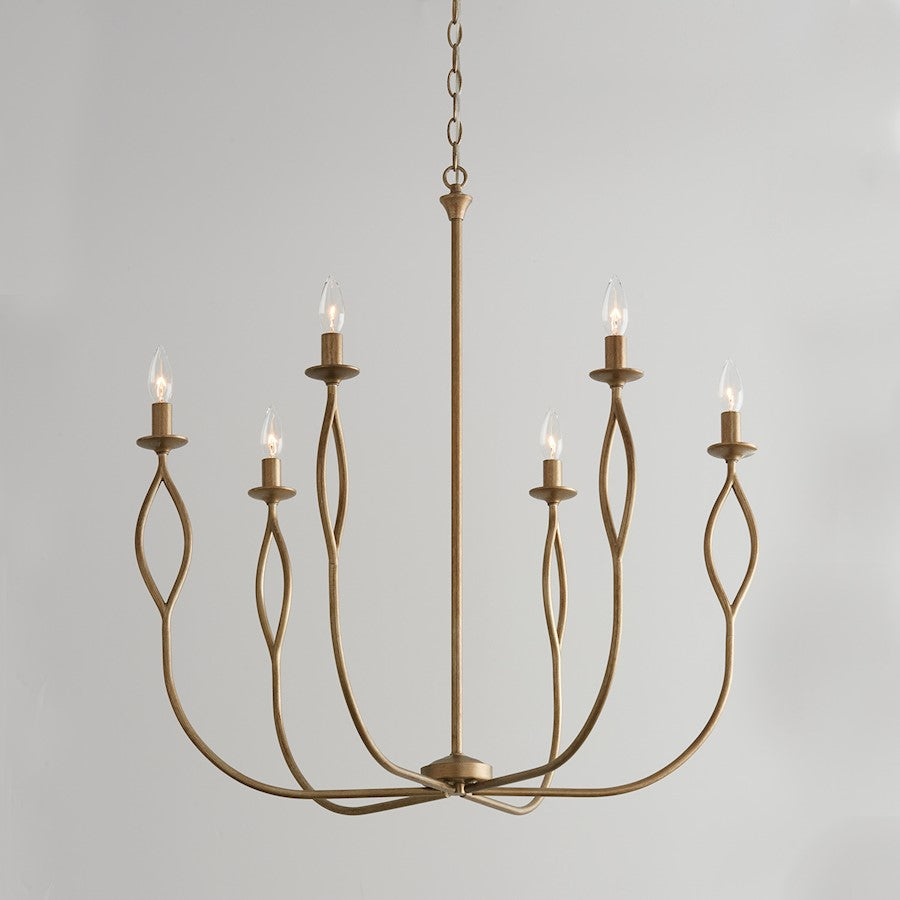 6 Light Chandelier, Mystic Luster