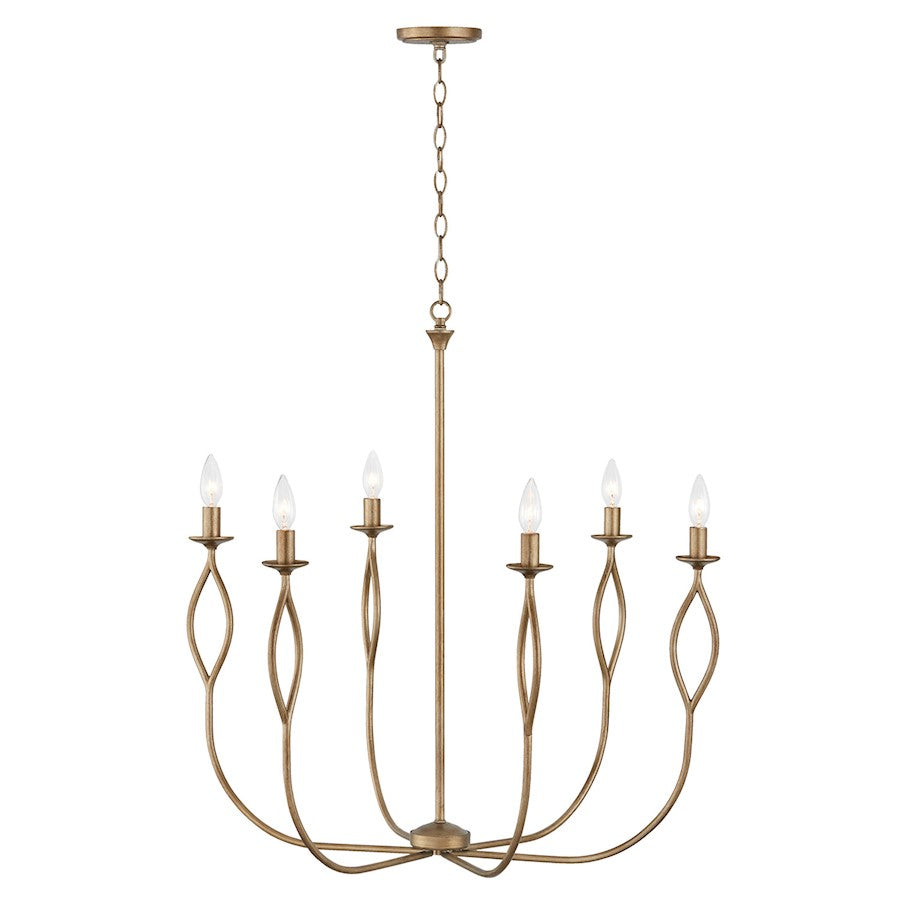 6 Light Chandelier, Mystic Luster