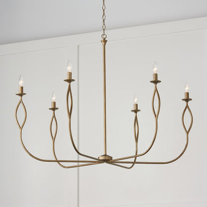 6 Light Chandelier, Mystic Luster