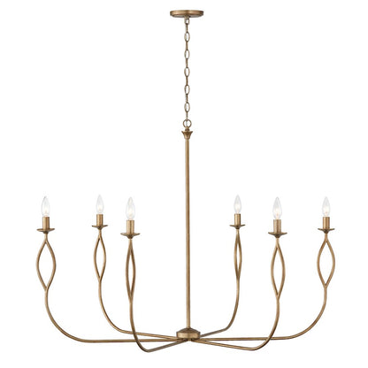 6 Light Chandelier, Mystic Luster