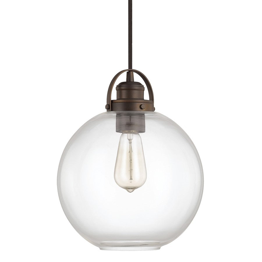 1 Light Mini Pendant, Round Glass