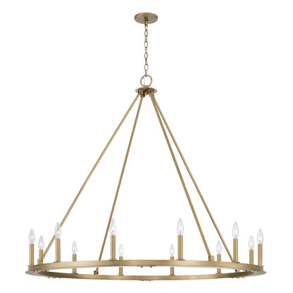 Capital Lighting Pearson 12 Light Chandelier, Brass - 4912AD