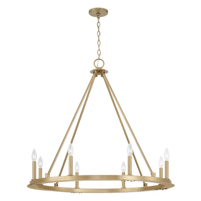 Capital Lighting Pearson 8 Light Chandelier, Brass - 4918AD