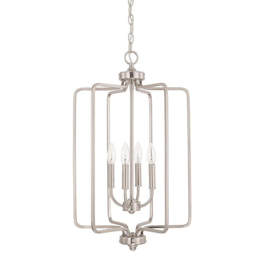 HomePlace by Capital Lighting Braylon 4 Light Foyer, Brushed Nickel - 514141BN