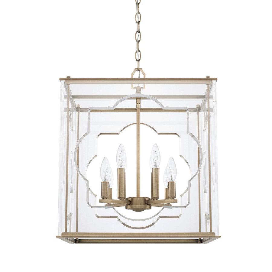 Capital Lighting 8 Light Foyer, Aged Brass - 525681AD