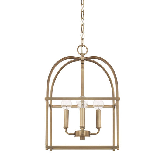 HomePlace by Capital Lighting 4 Light Foyer, Aged Brass - 527542AD