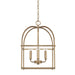 HomePlace by Capital Lighting 4 Light Foyer, Aged Brass - 527542AD