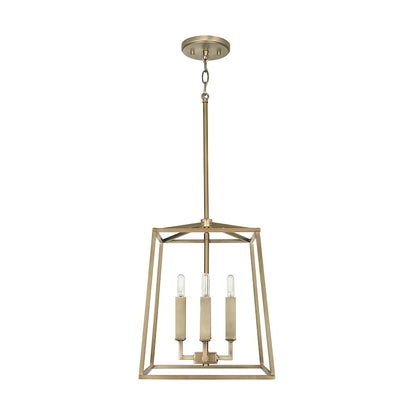 Capital Lighting Thea 4-Light Small Foyer, Aged Brass - 537641AD