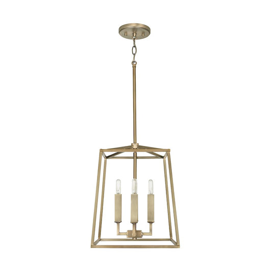 Capital Lighting Thea 4-Light Small Foyer, Aged Brass - 537641AD