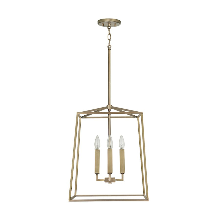 Capital Lighting Thea 4-Light Medium Foyer, Aged Brass - 537642AD