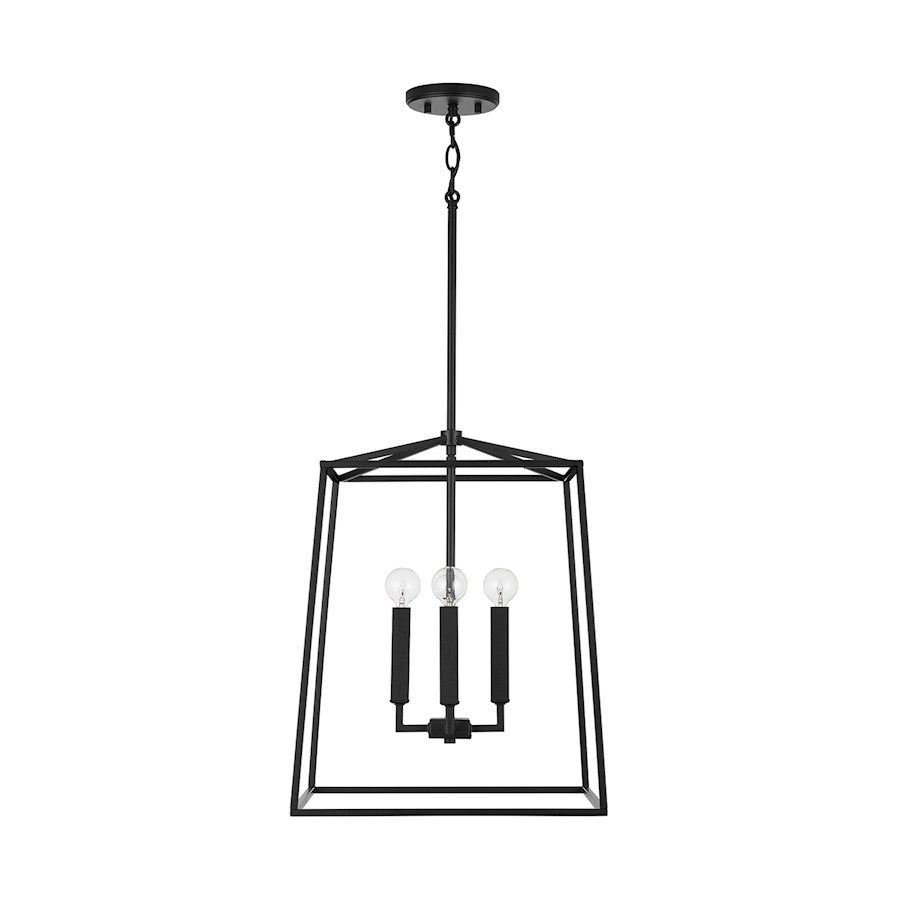 Capital Lighting Thea 4-Light Medium Foyer, Matte Black - 537642MB