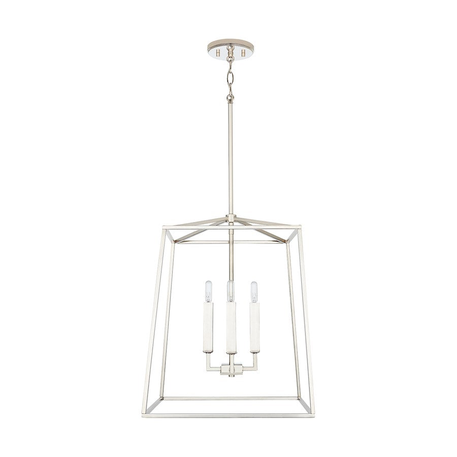 Capital Lighting Thea 4-Light Medium Foyer, Polished Nickel - 537642PN