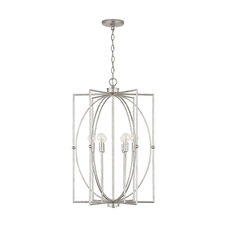 Capital Lighting Oran 6-Light Foyer, Antique Silver - 537961AS