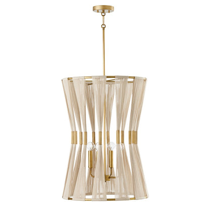 Capital Lighting Bianca 4 Light Foyer, Patinaed Brass