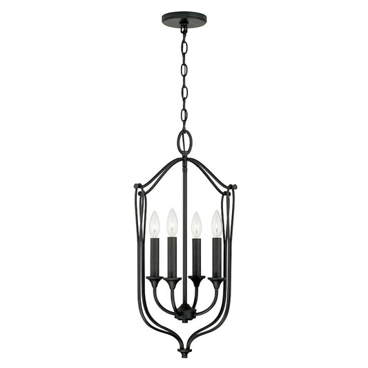 Capital Lighting Bentley 4 Light 14" Foyer in Black Iron - 541641BI