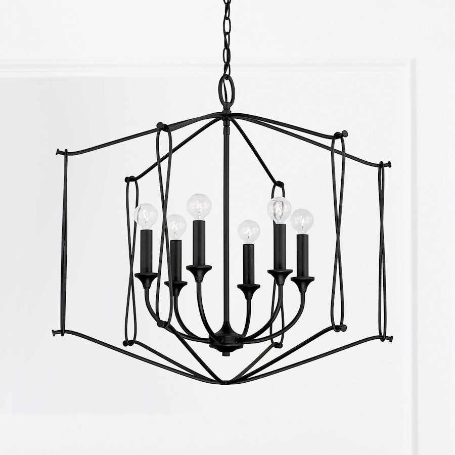 Capital Lighting Bentley 6 Light Foyer in Black Iron