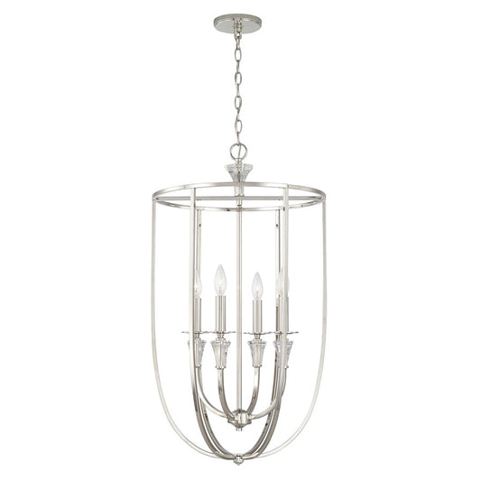 Capital Lighting Laurent 4 Light Foyer in Polished Nickel - 541841PN