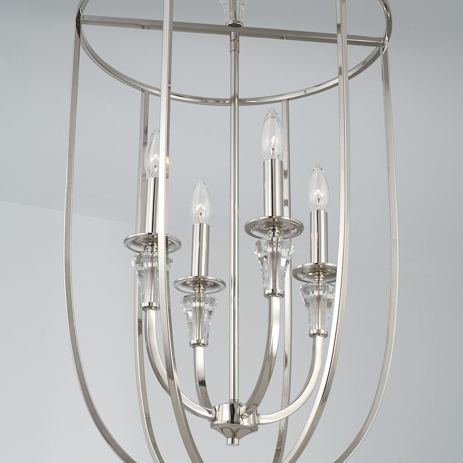 Capital Lighting Laurent 4 Light Foyer in Polished Nickel