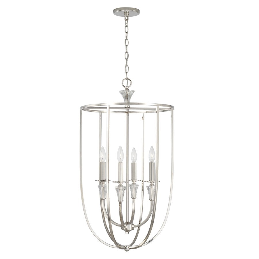 Capital Lighting Laurent 4 Light Foyer in Polished Nickel