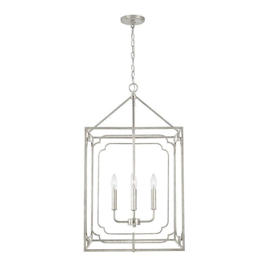 Capital Lighting Merrick 4 Light Foyer in Antique Silver - 543441AS