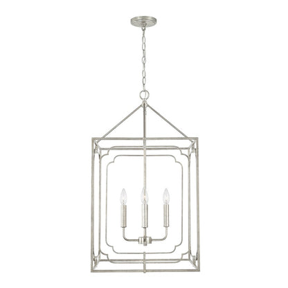 Capital Lighting Merrick 4 Light Foyer in Antique Silver - 543441AS