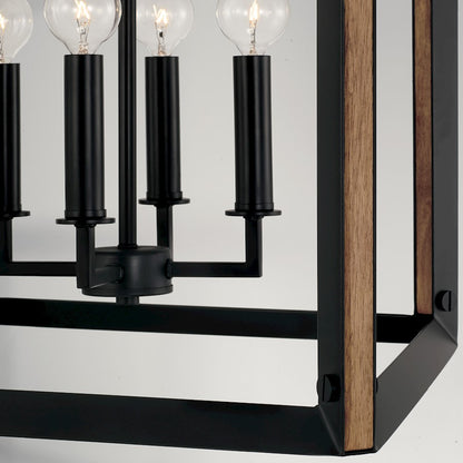 4 Light Foyer, Matte Black